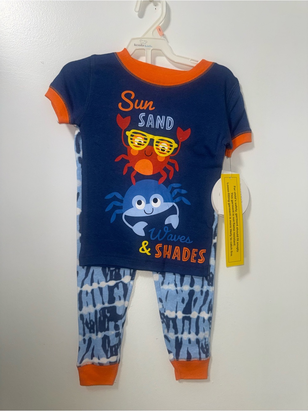 Cat & Jack Navy and Orange 'Sun Sand Waves & Shades' Pajama Set